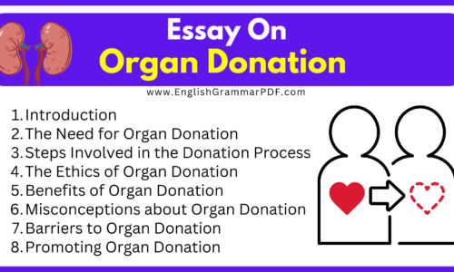 Essay on Organ Donation (Free English Essays)