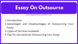 Essay On Outsource