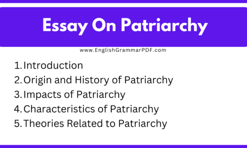 300 Words Short Essay On Patriarchy (Free English Essay)