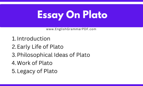 500 Words Essay On Plato (Free English Essay)