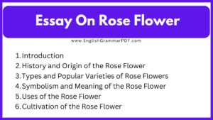 Essay On Rose Flower