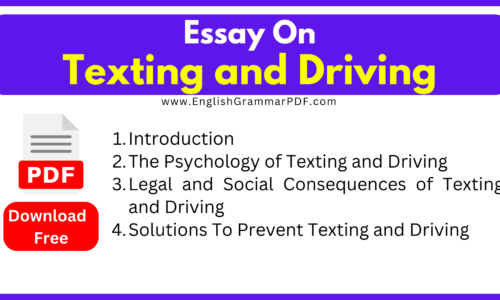 Essay on Texting and Driving -(1000 Words) Download Free PDF