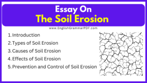 Essay On The Soil Erosion