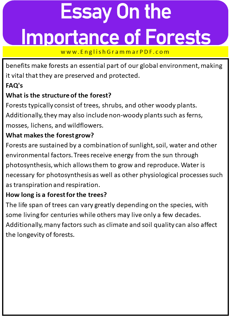 Essay On the Importance of Forests 5