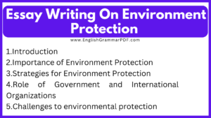 Essay Writing On Environment Protection