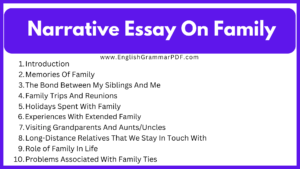 Narrative Essay On Family