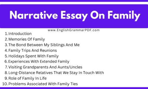 1000 Words Narrative Essay On Family Free English Essays