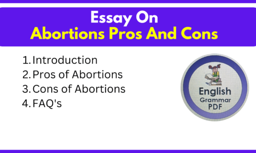 Essay On Abortions Pros And Cons (Free English Essays)