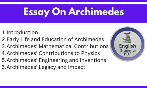 1000+ Words Essay On Archimedes (Free English Essays)