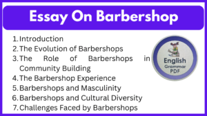 Essay On Barbershop