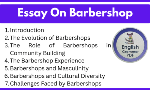 Essay On Barbershop (Free English Essays)