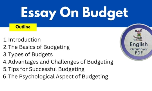 700 Words Essay On Budget (Free English Essays)