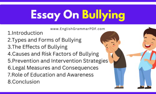 Essay on Bullying (Free English Essays)