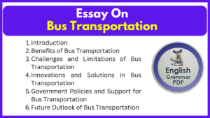 Essay On Bus Transportation