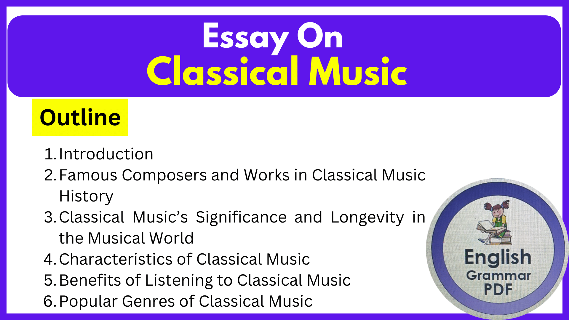 Essay On Classical Music