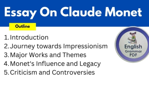 500 Words Essay On Claude Monet (Free English Essays)