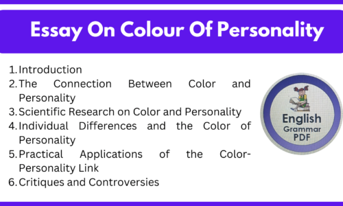 700 Words Essay On Colour Of Personality (Free English Essays)