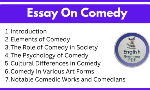 1000 Words Essay On Comedy (Free English Essays)