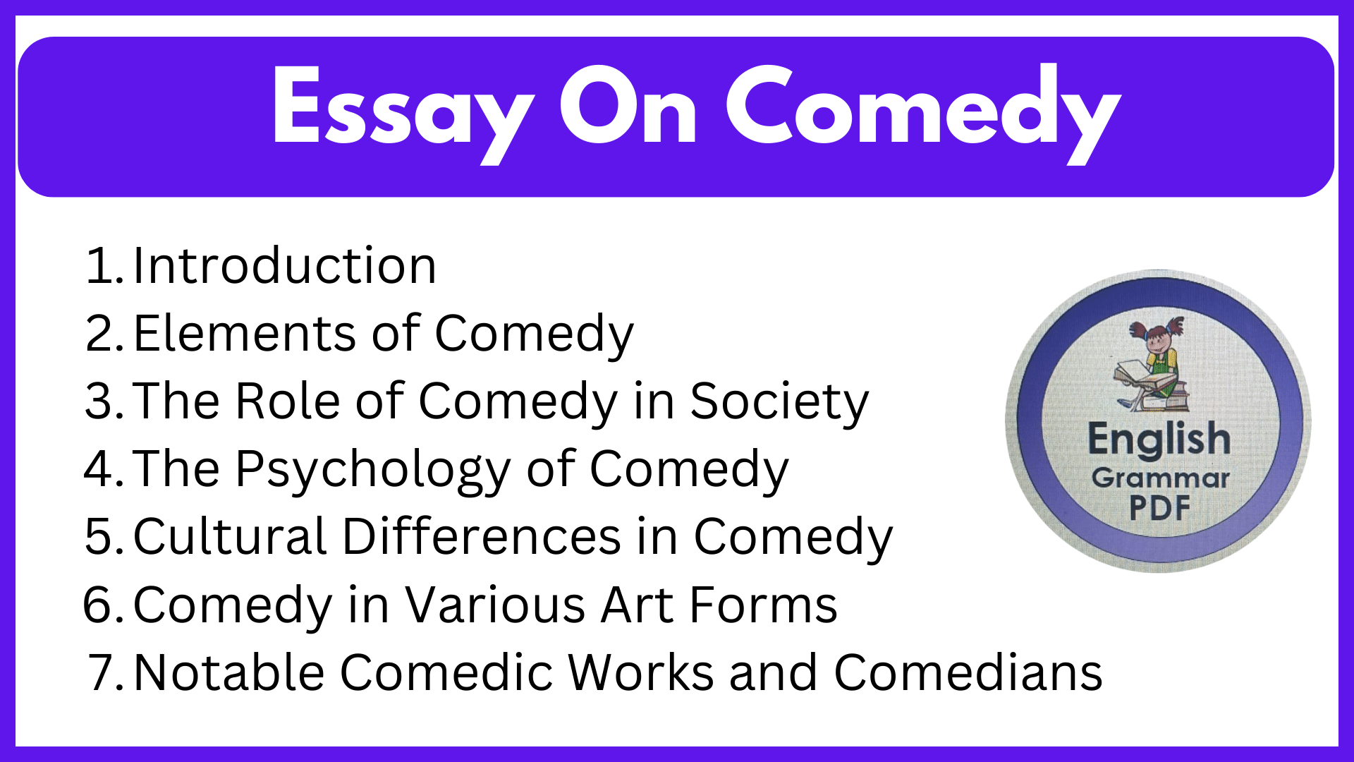 Essay On Comedy