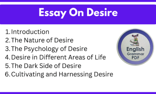 1000+ Words Essay On Desire (Free English Essays)