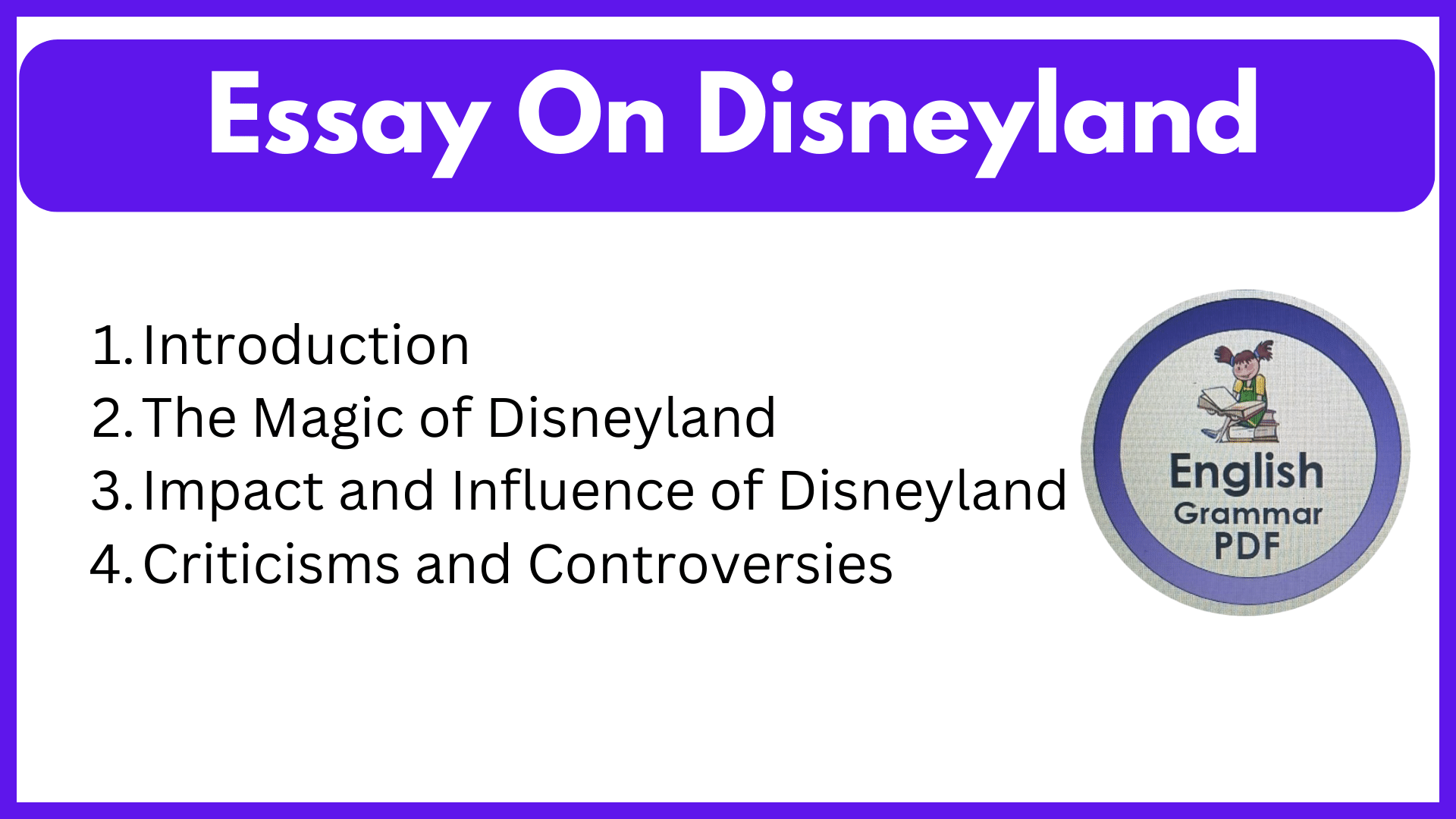Essay On Disneyland