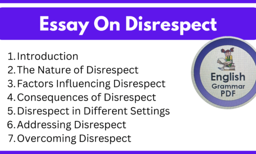 1500+ Words Essay On Disrespect (Free English Essays)