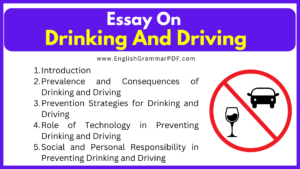 Essay On Drinking And Driving