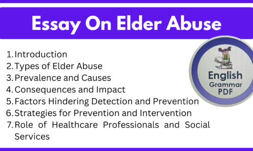 Essay On Elder Abuse (Free English Essays)