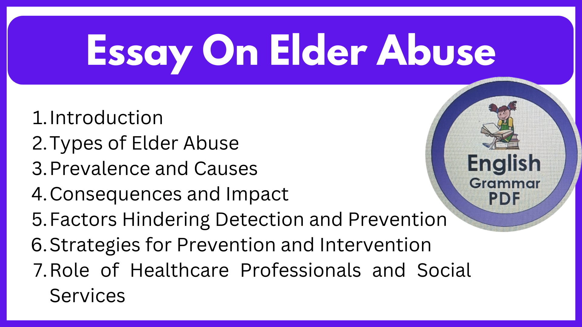 Essay On Elder Abuse
