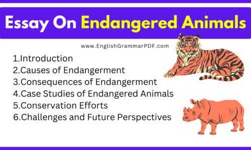 Essay on Endangered Animals (Free English Essays)