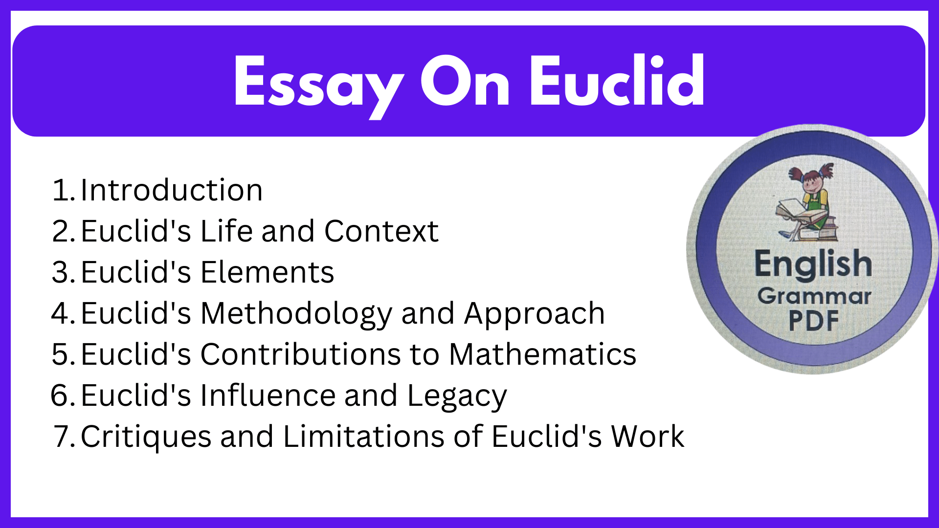 Essay On Euclid