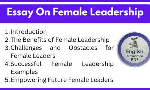 Essay On Female Leadership (Free English Essays)