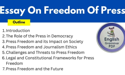 500 Words Essay On Freedom Of Press (Free English Essays)