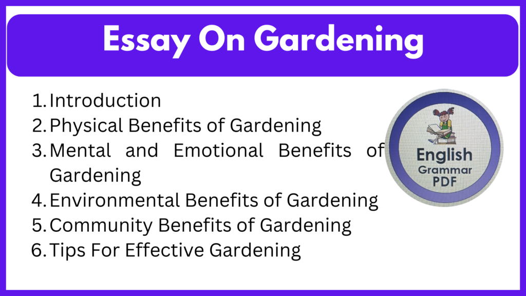 Essay On Gardening (1)
