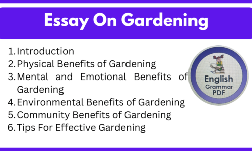 1800 Words Essay On Gardening (Free English Essays)