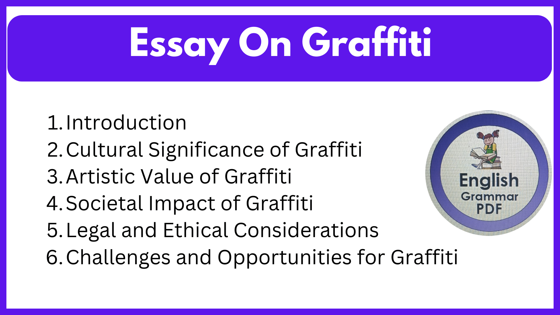 Essay On Graffiti