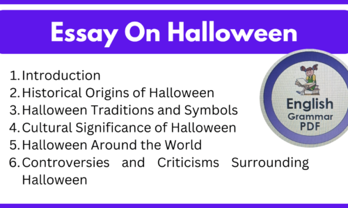 Essay On Halloween (Free English Essays)