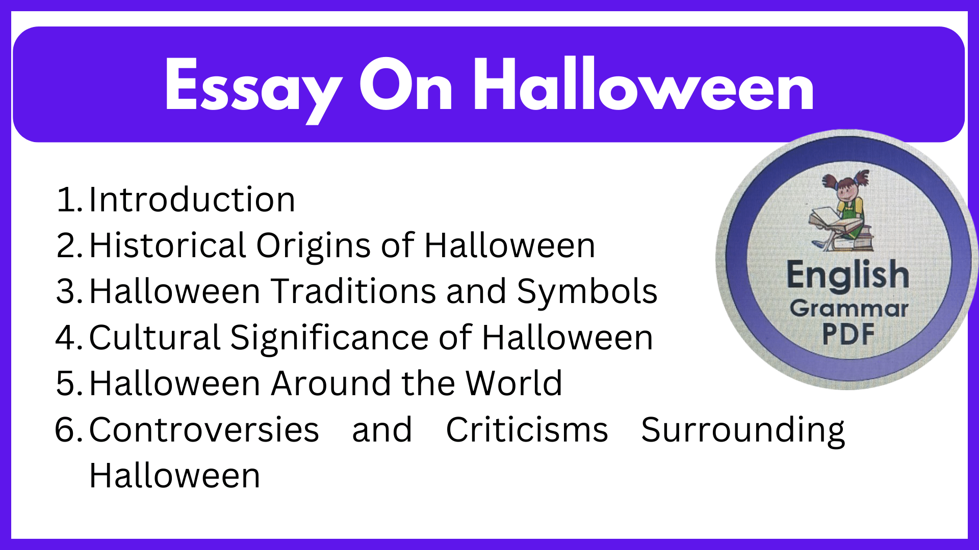 Essay On Halloween