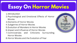 Essay On Horror Movies