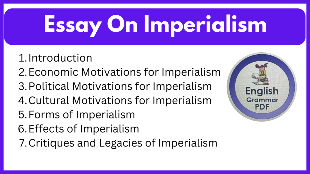 Essay On Imperialism