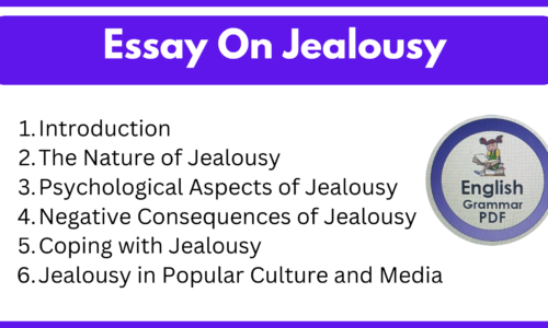 Essay On Jealousy (Free English Essays)