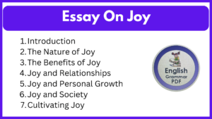 Essay On Joy