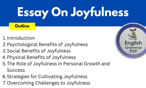 680 Words Essay On Joyfulness (Free English Essays)