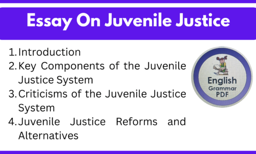 Essay On Juvenile Justice (Free English Essays)