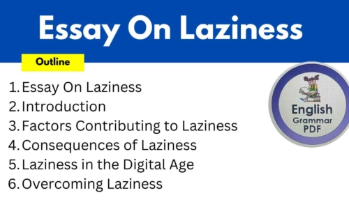 500 Words Essay On Laziness (Free English Essays)