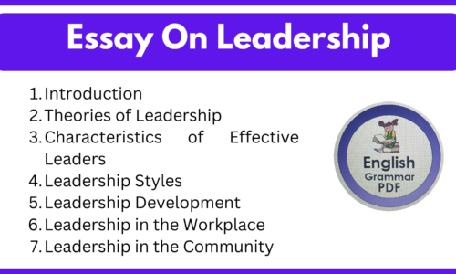 1000+ Words Essay On Leadership (Free English Essays)