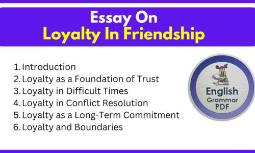 Essay On Loyalty In Friendship (Free English Essays)