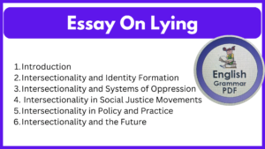 Essay On Lying