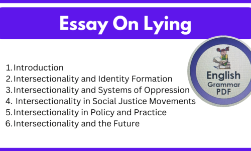 Essay On Lying (Free English Essays)