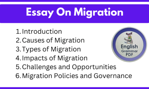 Essay On Migration (Free English Essays)